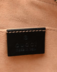 Calfskin Matelasse Small GG Marmont Chain Shoulder Bag Black