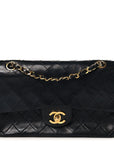 Lambskin Quilted Small Double Flap Black