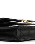 Lambskin Cannage Chain My D1OR Daily Chain Pouch Black