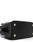 Saffiano Lux Micro Galleria Shoulder Bag Black