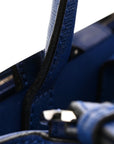 Vitello Elite Petite 2Jours Tote Blue Neon