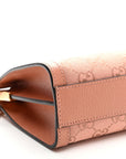 Monogram Textured Dollar Calfskin Small Ophidia Chain Shoulder Bag Cloche Rose Pink