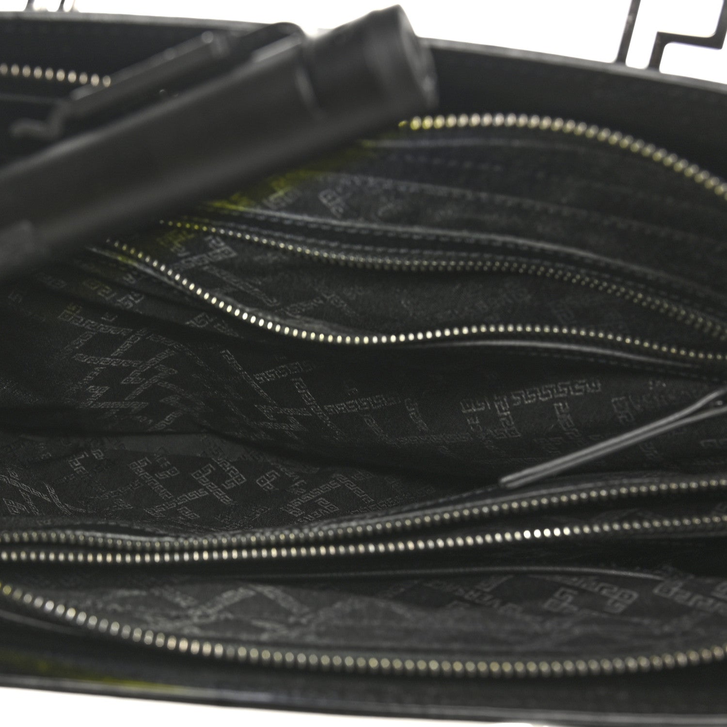 Saffiano Medusa Top Handle Briefcase Black