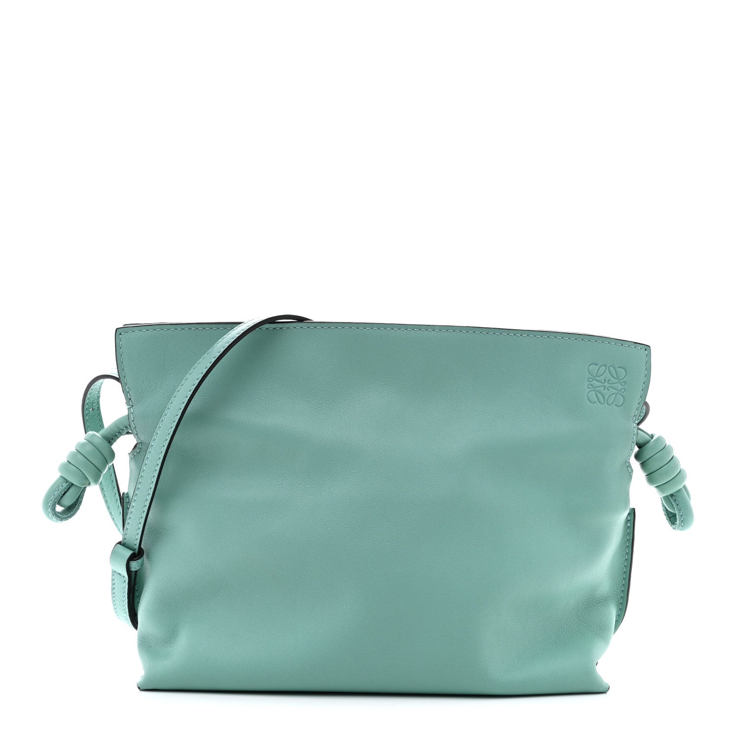Calfskin Mini Flamenco Knot Bag Fresh Mint