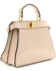Cuoio Roma Sellerissima Nappa Sintetica Tape Stitch Small Peekaboo I SEE U Satchel Camelia