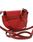 Grained Calfskin Mini Gate Crossbody Bag Scarlet Burnt Red