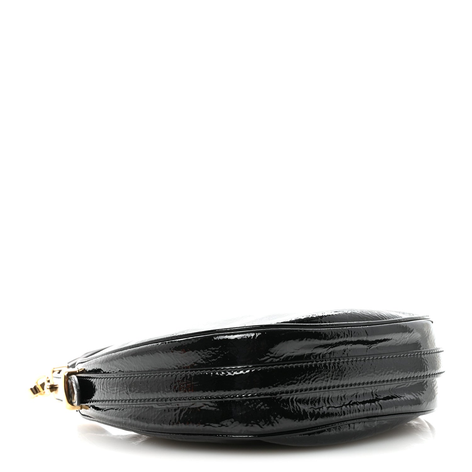 Patent Naplak Arque Shoulder Bag Black