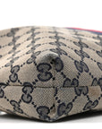 GG Supreme Monogram Web Flat Messenger Bag Navy