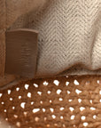 Calfskin Raffia Anagram Paulas Ibiza Pochette Bag Natural Tan