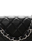 Lambskin Quilted Mini Rectangular Flap Black