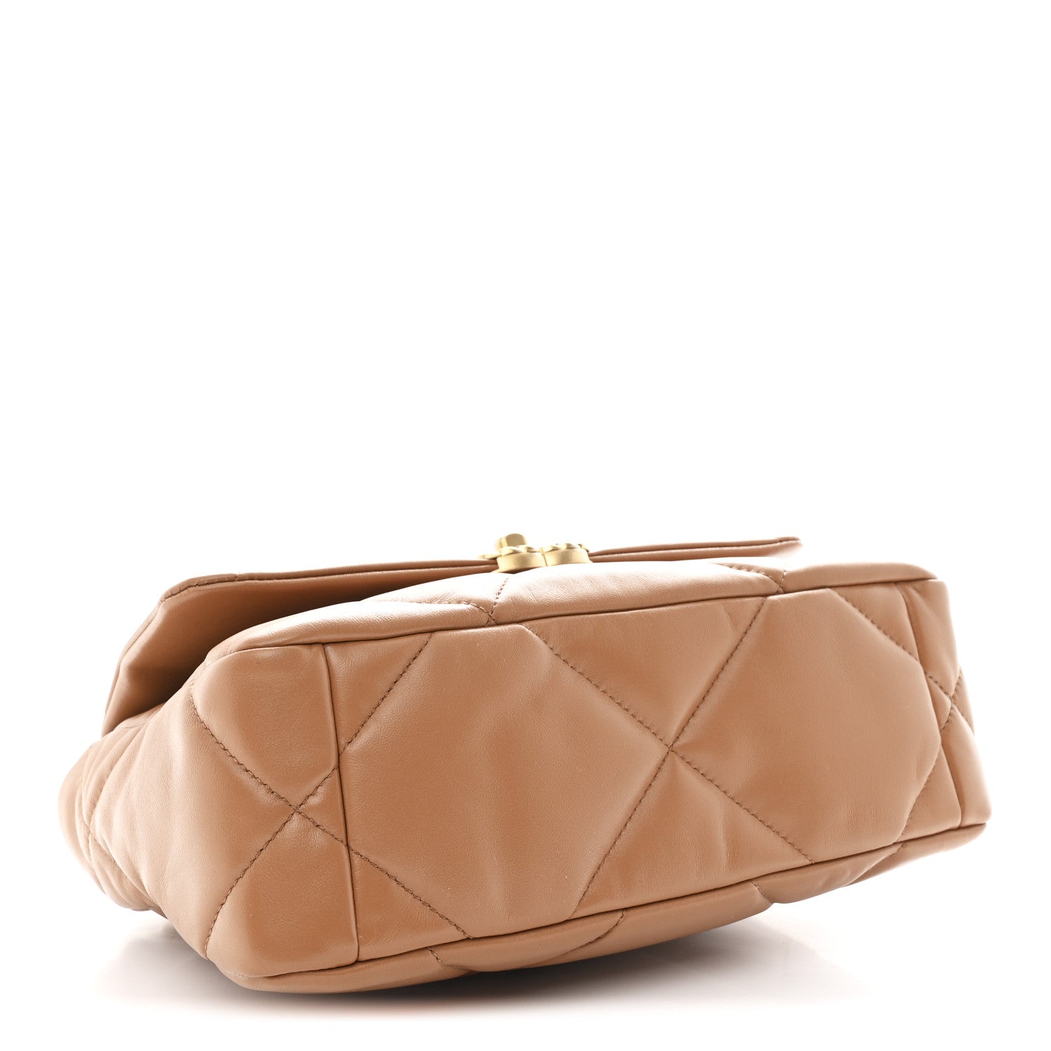 Lambskin Quilted Medium CHNL 19 Flap Brown