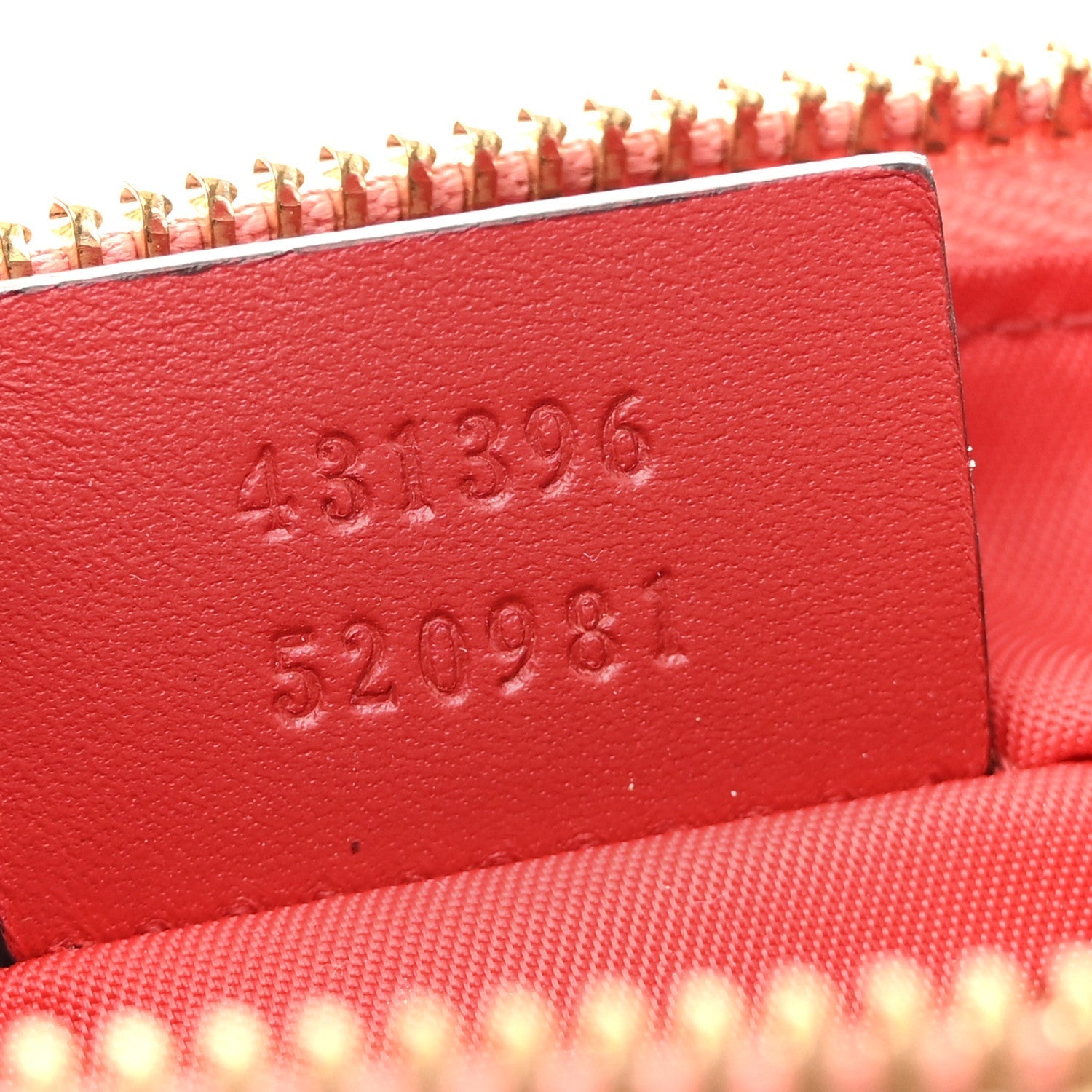 GG Supreme Monogram Face Embroidered Wrist Wallet Pink