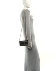 Dollar Calfskin GG Supreme Monogram Petite GG Marmont Wallet Chain Bag Black Beige Ebony