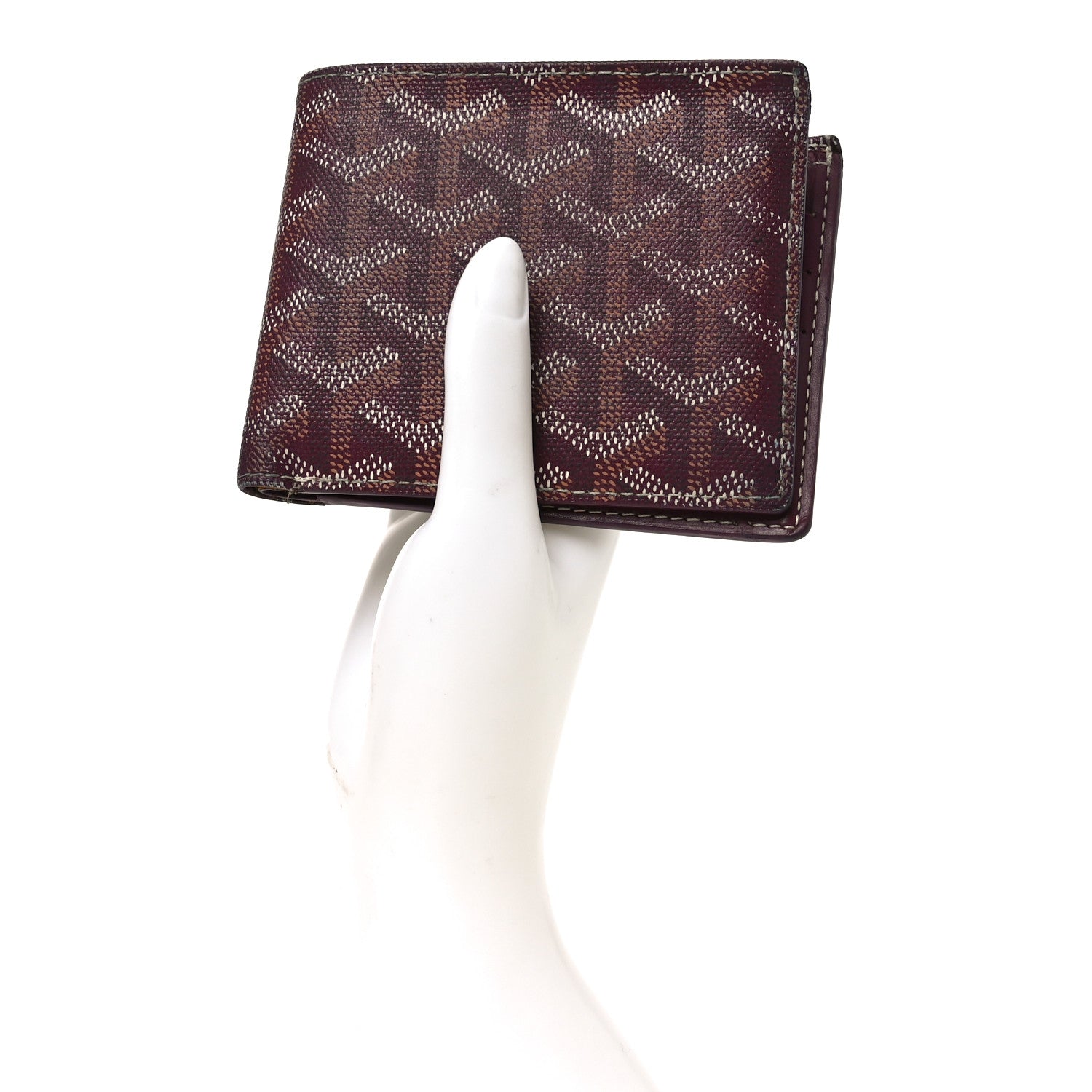 Goyardine Bi-Fold Victoire PM Wallet Burgundy
