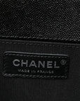 Caviar Quilted Medium Boy Flap Black