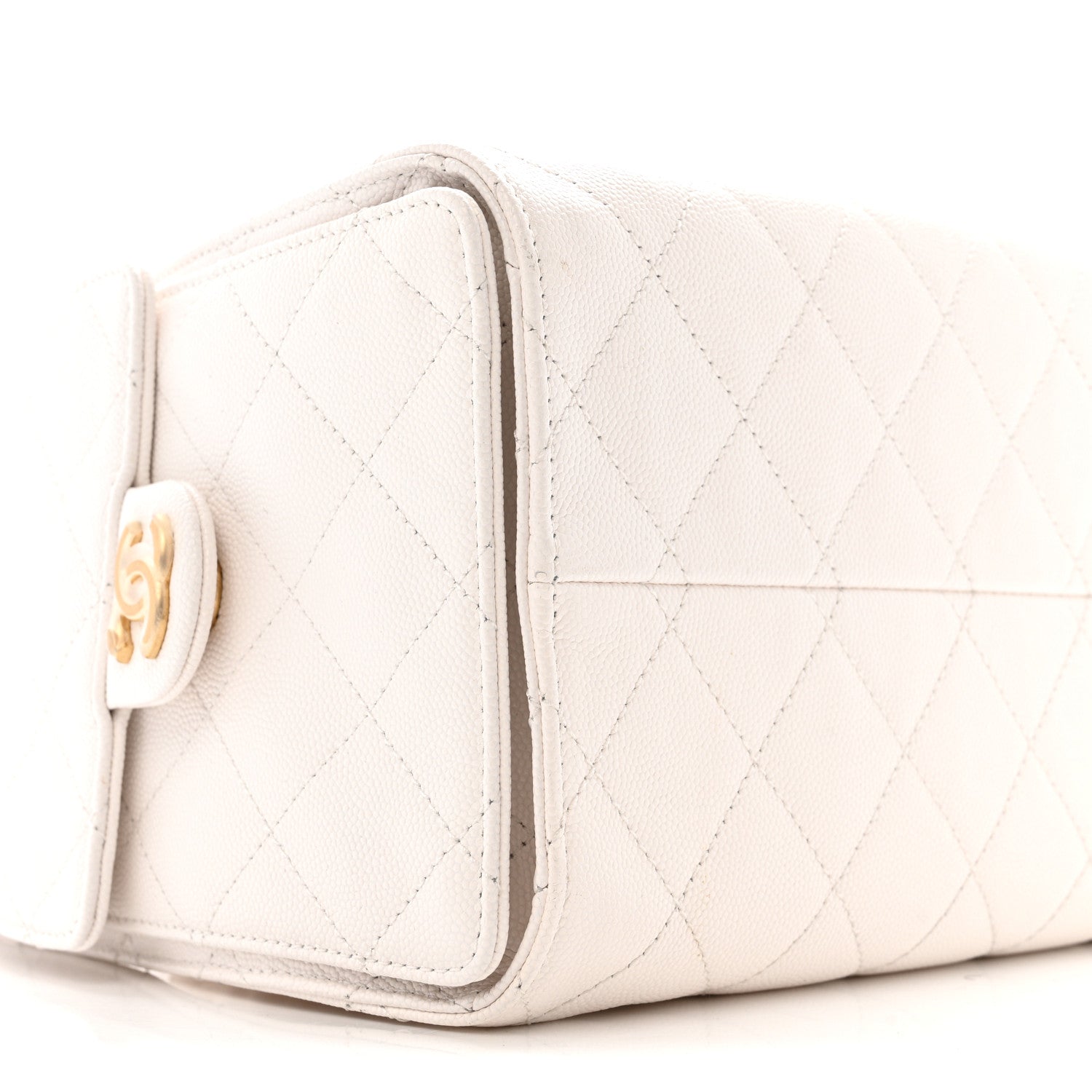 Caviar Quilted Small CHNL 25 Handbag White