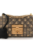 GG Supreme Monogram Bees Small Padlock Shoulder Bag Black