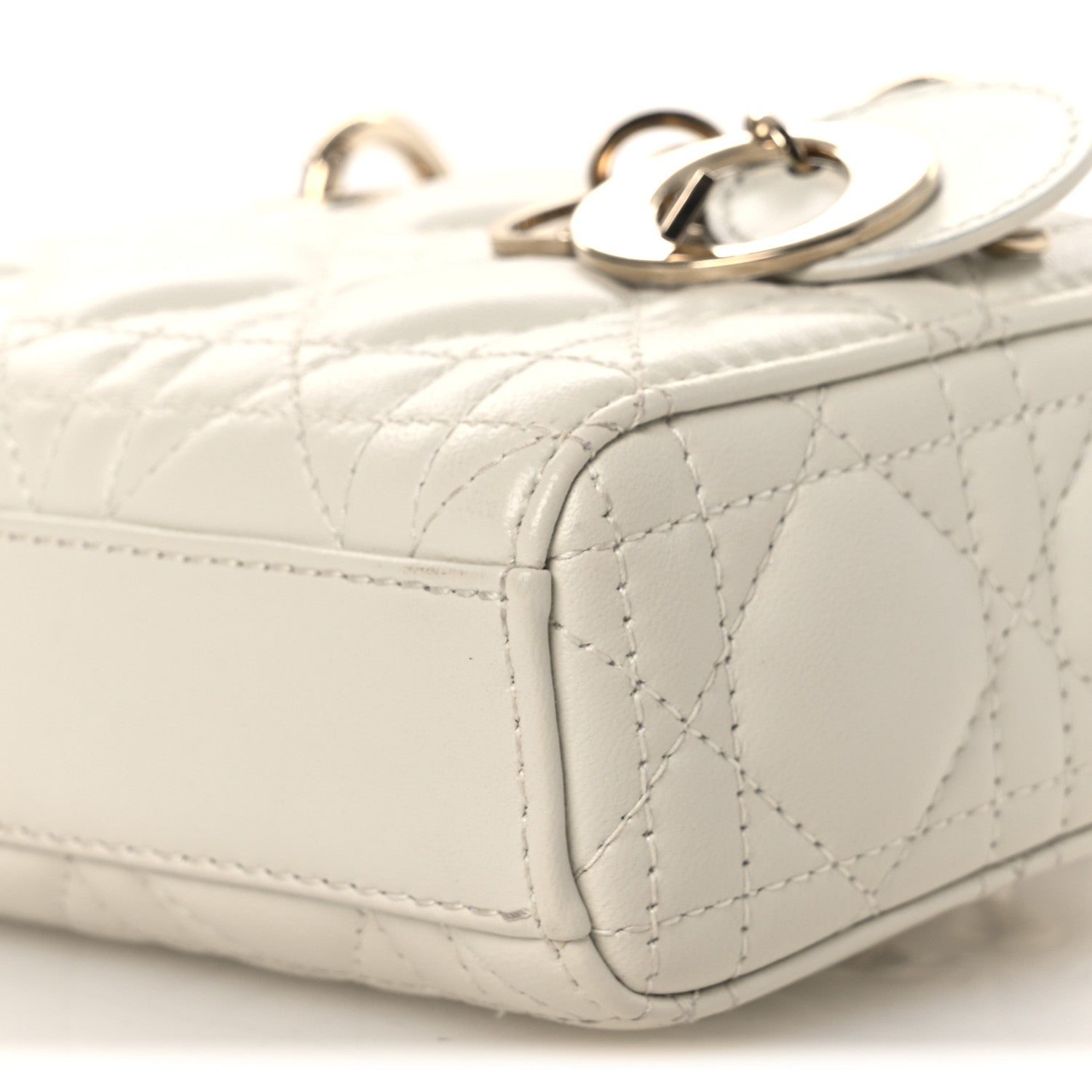 Lambskin Cannage Micro Lady D-Joy Latte