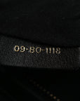 Lambskin Studded Medium D1ORama Flap Bag Black