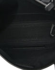 Cotton Canvas Calfskin Logo Print Navy Cabas XS Black White