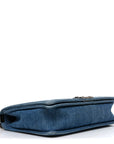 Denim Quilted Large Boy Flap Blue