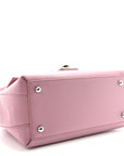 Calfskin Lucia Small Satchel Purple