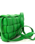Nappa Maxi Intreccio Padded Cassette Crossbody Bag Parakeet