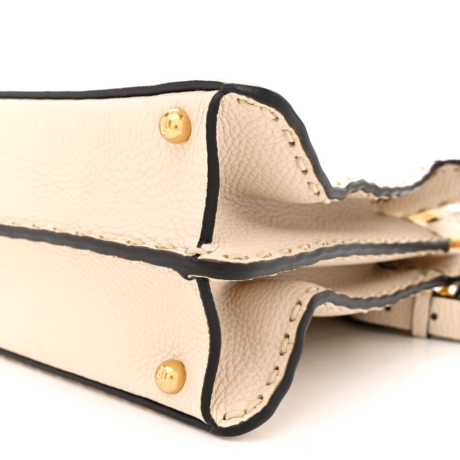 Cuoio Romano Selleria Chamois Medium Peekaboo I SEE U Satchel White