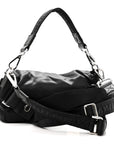 Econyl Cuoio Romano Multipocket Baguette Black