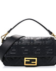Nappa FF 1974 Embossed Baguette Black