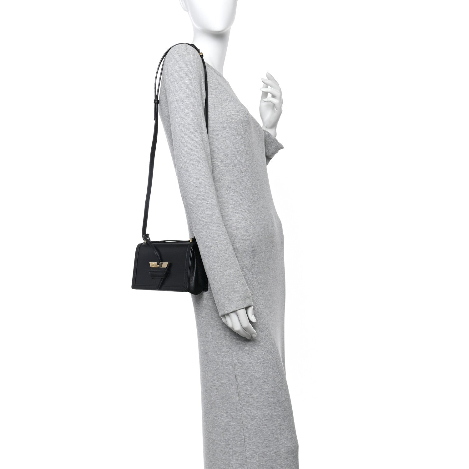 Calfskin Small Barcelona Shoulder Bag Black