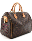 Monogram Perforated Speedy 30 Fuchsia