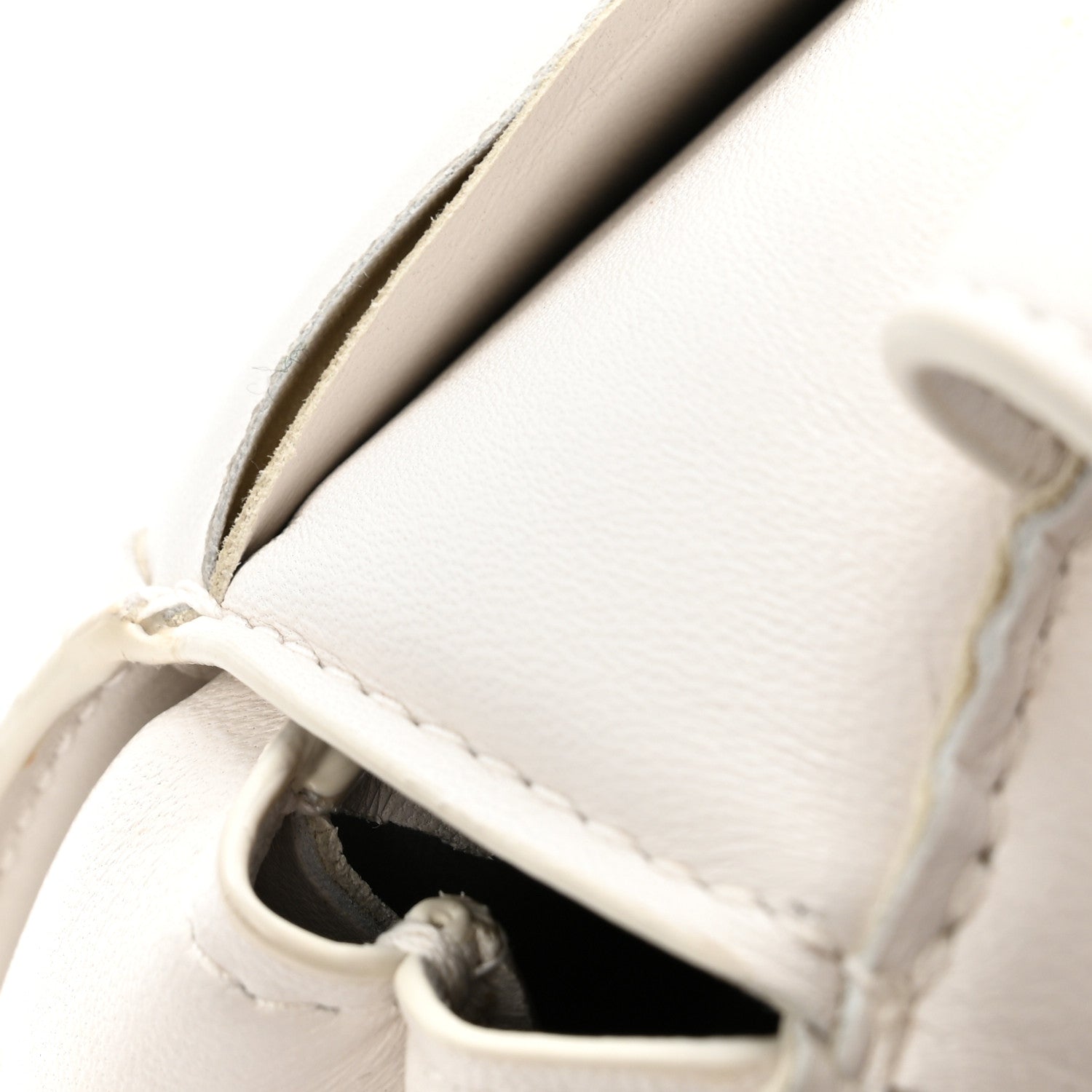 Nappa Intreccio Padded Top Handle Shoulder Bag White