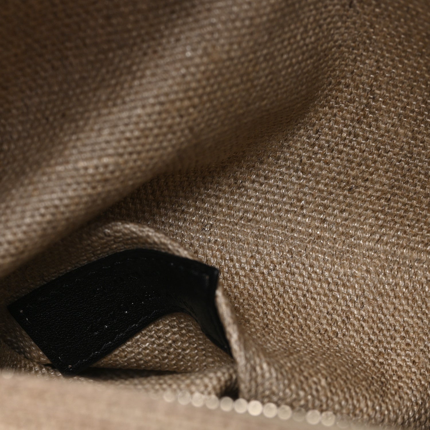Linen Calfskin Small Rive Gauche Tote Greggio Natural
