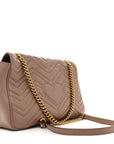 Calfskin Matelasse Medium GG Marmont Shoulder Bag Porcelain Rose