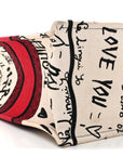 Canvas Embroidered Medium D1ORamour Graffiti Book Tote Latte Multicolor