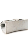 Glitter Fabric Hourglass Top Handle Bag XS Grey