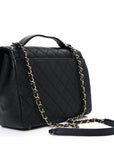 Caviar Quilted Large Business Affinity Flap Black