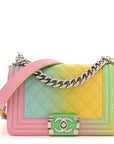 Caviar Quilted Small Cuba Rainbow Boy Flap  Multicolor