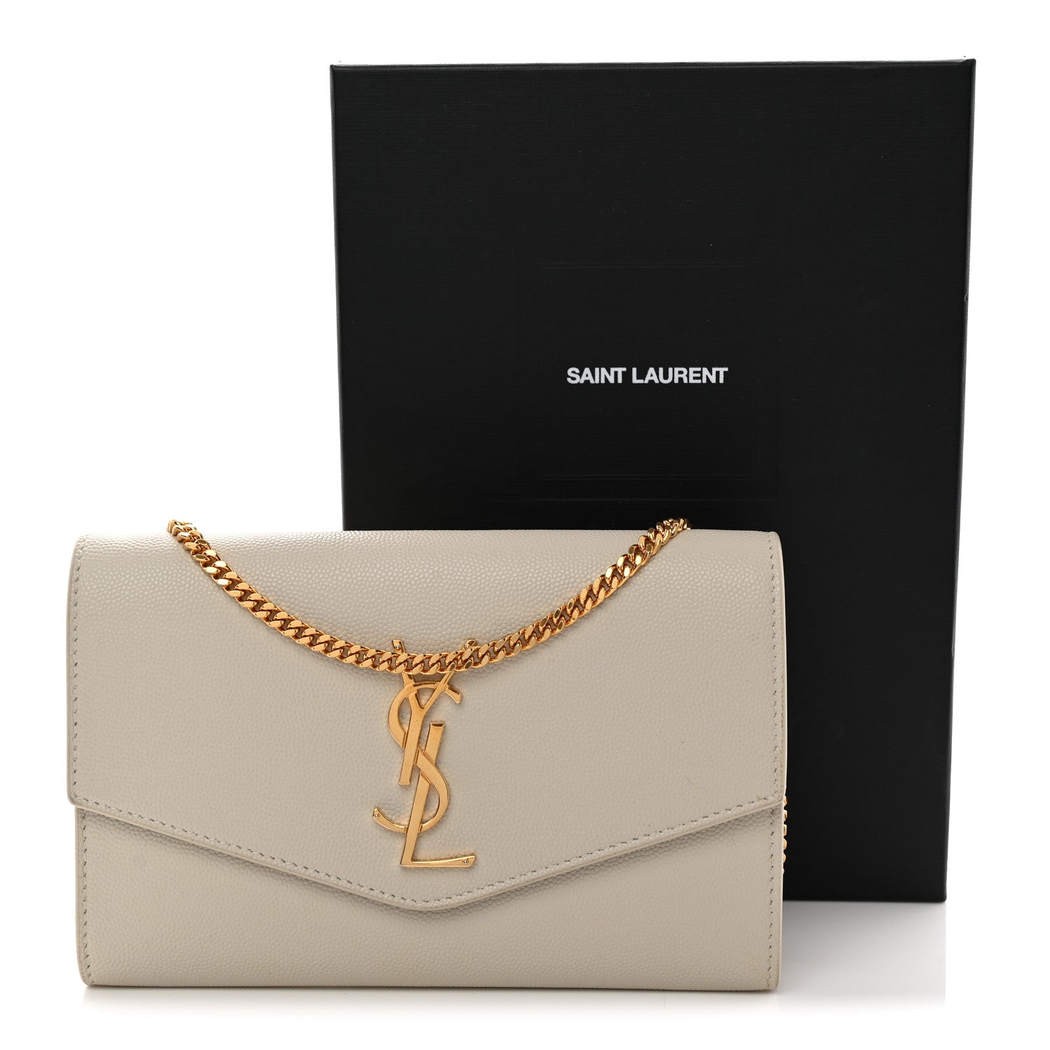 Grain De Poudre Monogram Uptown Chain Wallet Crema Soft