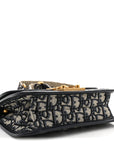 Oblique Small D1ORAddict Flap Bag Navy Blue