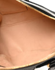 Suede Patent GG Web Medium Ophidia Top Handle Dome Bag Black