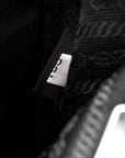 Re-Nylon Saffiano Re-Edition 2000 Double Zip Crossbody Bag Black