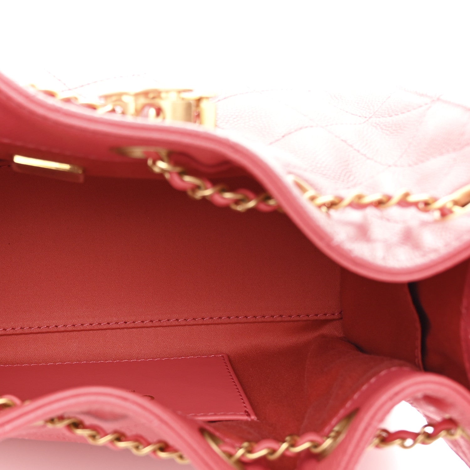Caviar Quilted Mini CHNL 25 Handbag Coral
