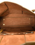 Grained Calfskin Maxi Intrecciato Small Arco Moutarde