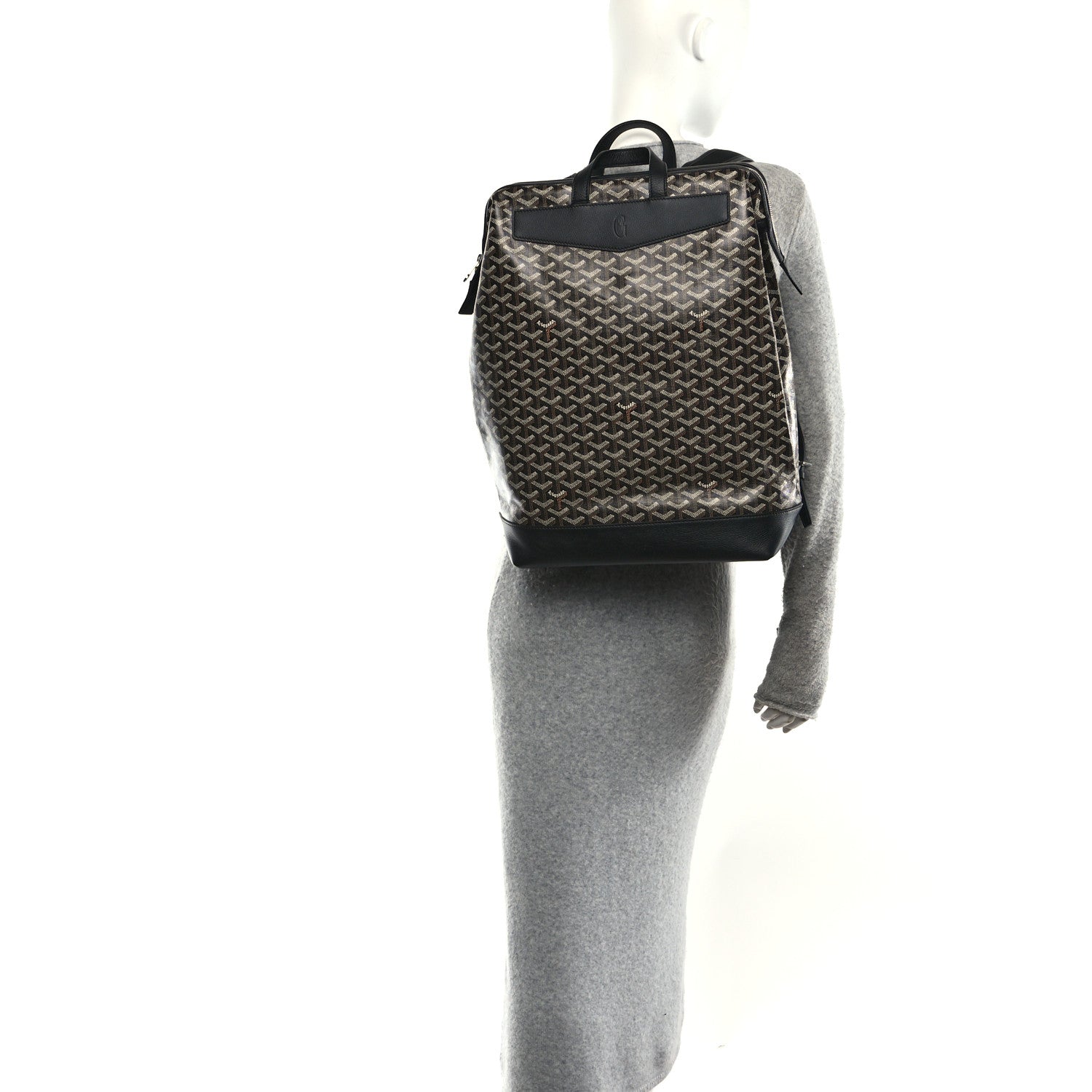 Goyardine Calfskin Cisalpin Backpack Black
