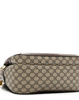 GG Supreme Monogram Medium Ophidia Day Backpack Brown