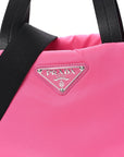 Tessuto Nylon Soft Padded Shopping Tote Fuxia