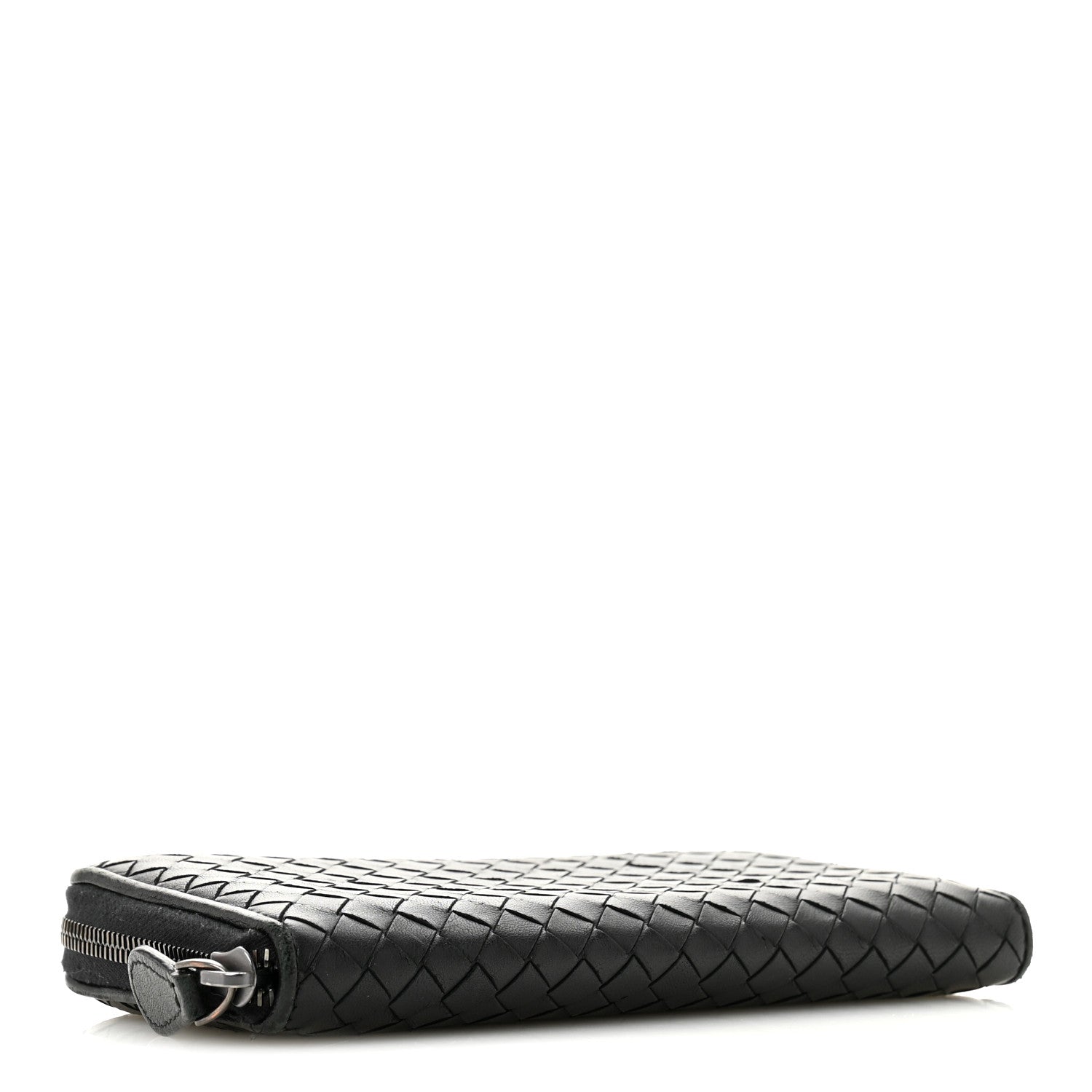 Nappa Intrecciato Zip Around Wallet Black