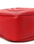 Pebbled Calfskin Small Soho Disco Bag Vibrant Red